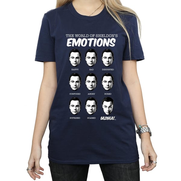The Big Bang Theory Womens/Ladies Emotions Sheldon Cotton Boyfriend T-Shirt