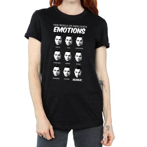 The Big Bang Theory Womens/Ladies Emotions Sheldon Cotton Boyfriend T-Shirt