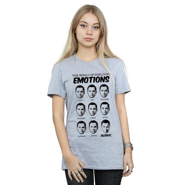 The Big Bang Theory Womens/Ladies Emotions Sheldon Cotton Boyfriend T-Shirt