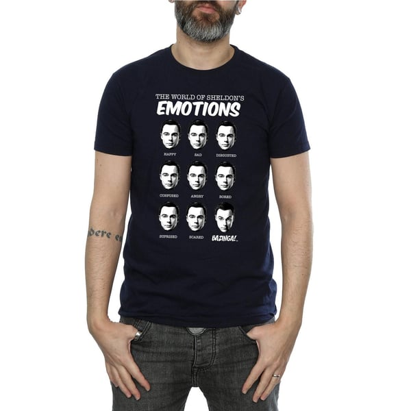 The Big Bang Theory Mens Emotions Sheldon Cotton T-Shirt