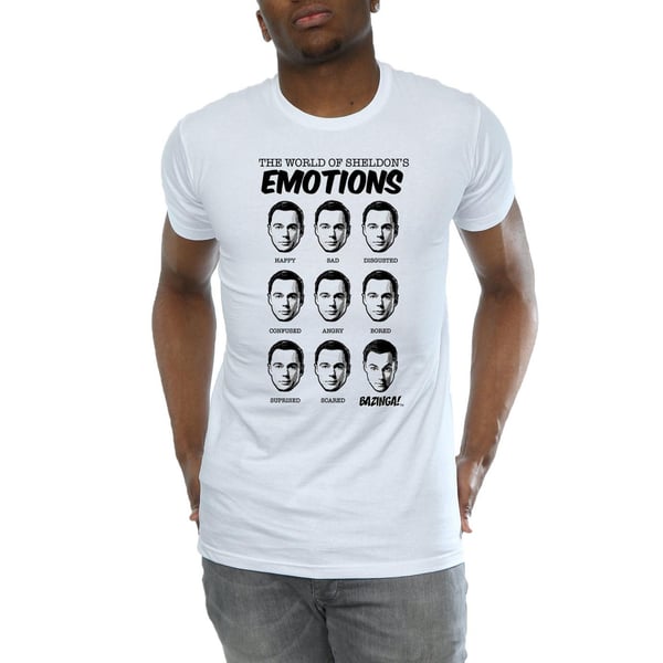 The Big Bang Theory Mens Emotions Sheldon Cotton T-Shirt