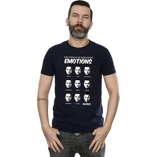 The Big Bang Theory Mens Emotions Sheldon Cotton T-Shirt