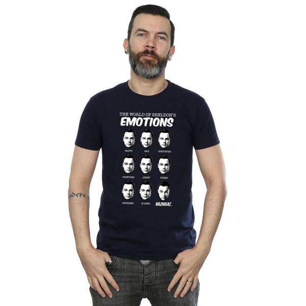 The Big Bang Theory Mens Emotions Sheldon Cotton T-Shirt