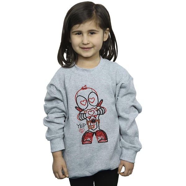 Marvel Girls Deadpool Love Beam Line Sweatshirt
