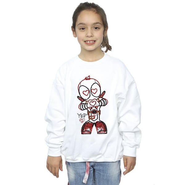 Marvel Girls Deadpool Love Beam Line Sweatshirt