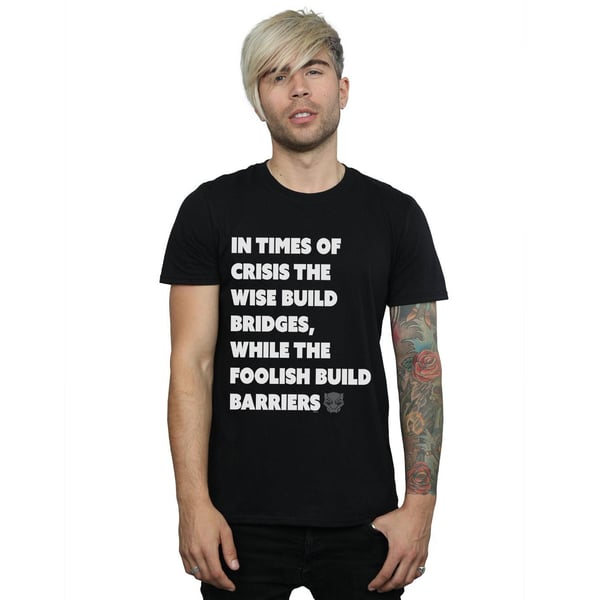 Marvel Mens Black Panther Times Of Crisis T-Shirt