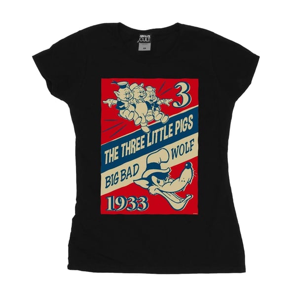 Disney Womens/Ladies Three Little Pigs And The Big Bad Wolf Cotton T-Shirt