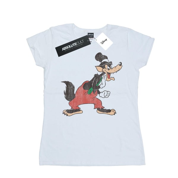 Disney Womens/Ladies Three Little Pigs Big Bad Wolf Cotton T-Shirt