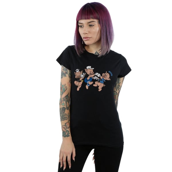 Disney Womens/Ladies Three Little Pigs Having Fun Cotton T-Shirt