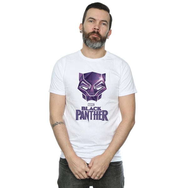 Marvel Mens Black Panther Mask Logo T-Shirt