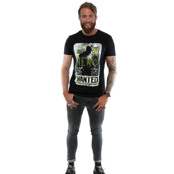 DC Comics Mens Batman v Superman Wanted Poster T-Shirt