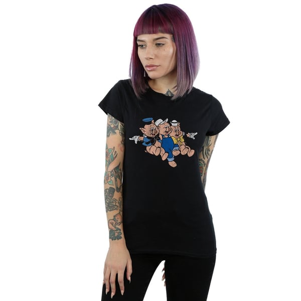 Disney Womens/Ladies Three Little Pigs Jump Cotton T-Shirt