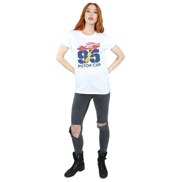 Disney Womens/Ladies Cars Piston Cup 95 Cotton Boyfriend T-Shirt