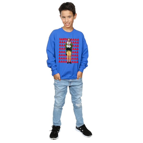 Elf Boys Buddy Santa Scream Sweatshirt