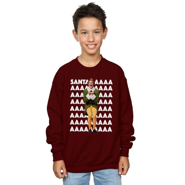 Elf Boys Buddy Santa Scream Sweatshirt