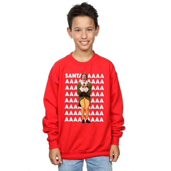 Elf Boys Buddy Santa Scream Sweatshirt