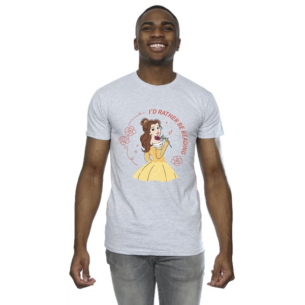 Disney Mens Beauty And The Beast I´d Rather Be Reading T-Shirt