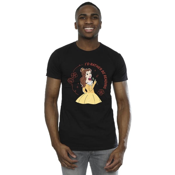 Disney Mens Beauty And The Beast I´d Rather Be Reading T-Shirt