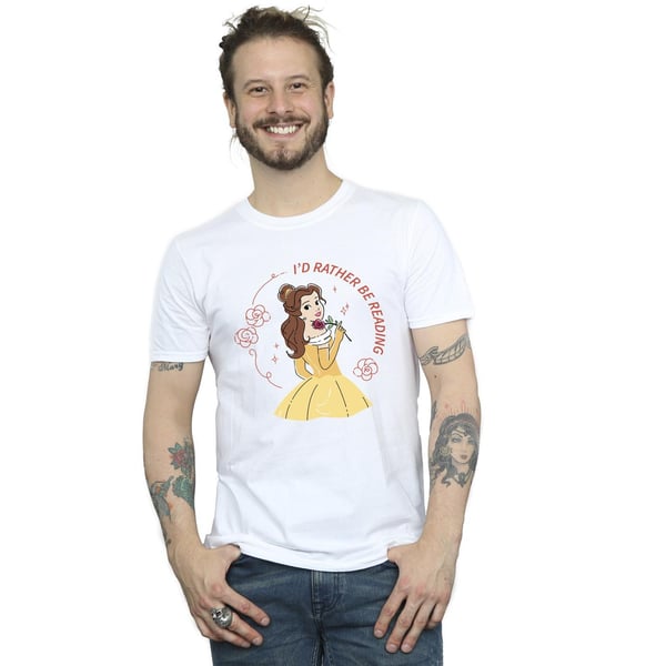 Disney Mens Beauty And The Beast I´d Rather Be Reading T-Shirt