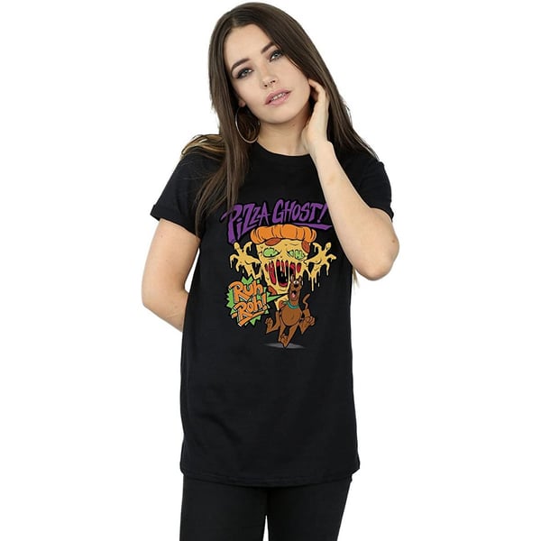 Scooby Doo Womens/Ladies Pizza Ghost Cotton Boyfriend T-Shirt