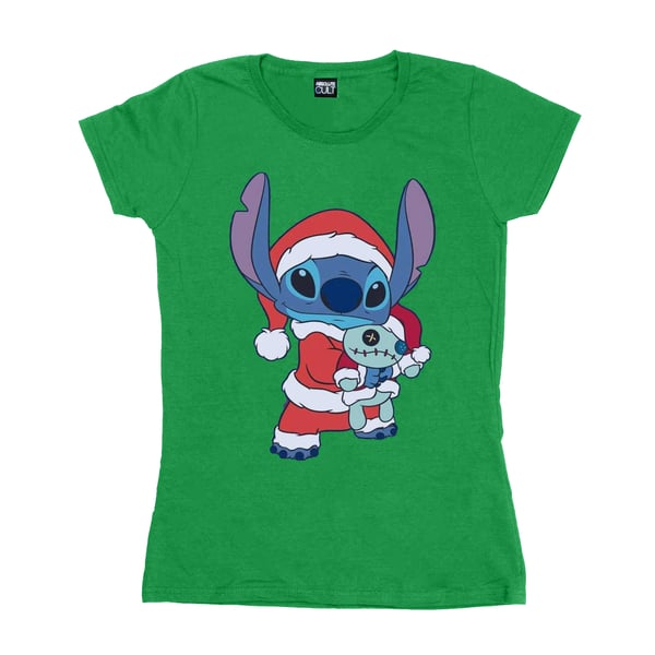 Disney Womens/Ladies Lilo And Stitch Stitch Christmas Cotton T-Shirt