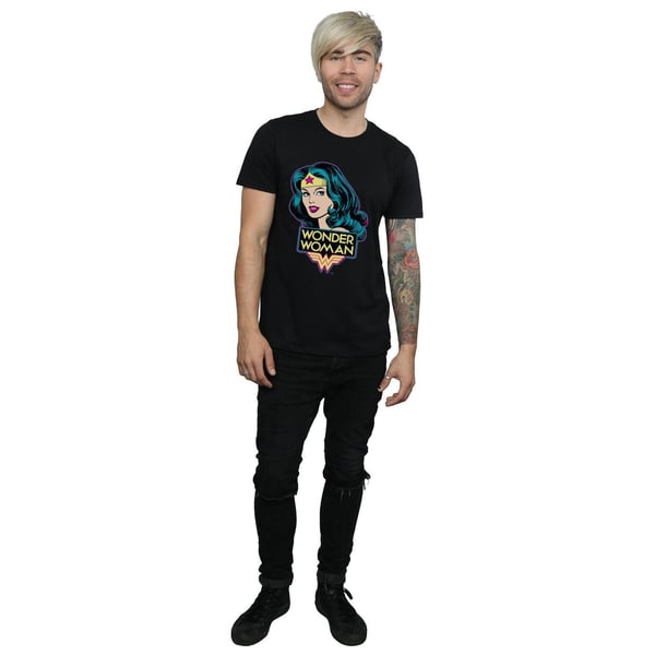 Wonder Woman Mens Head Cotton T-Shirt
