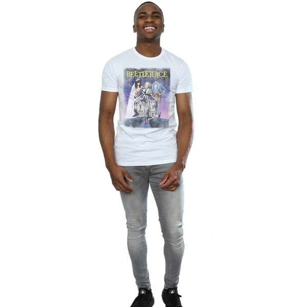 Beetlejuice Mens Distressed Poster T-Shirt
