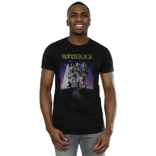Beetlejuice Mens Distressed Poster T-Shirt