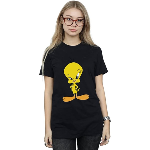 Looney Tunes Womens/Ladies Angry Tweety Cotton Boyfriend T-Shirt