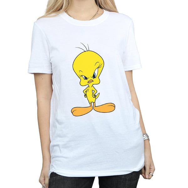 Looney Tunes Womens/Ladies Angry Tweety Cotton Boyfriend T-Shirt