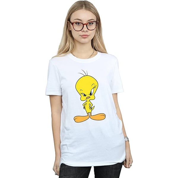 Looney Tunes Womens/Ladies Angry Tweety Cotton Boyfriend T-Shirt
