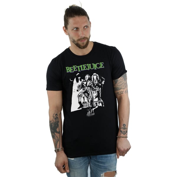 Beetlejuice Mens Mono Poster T-Shirt