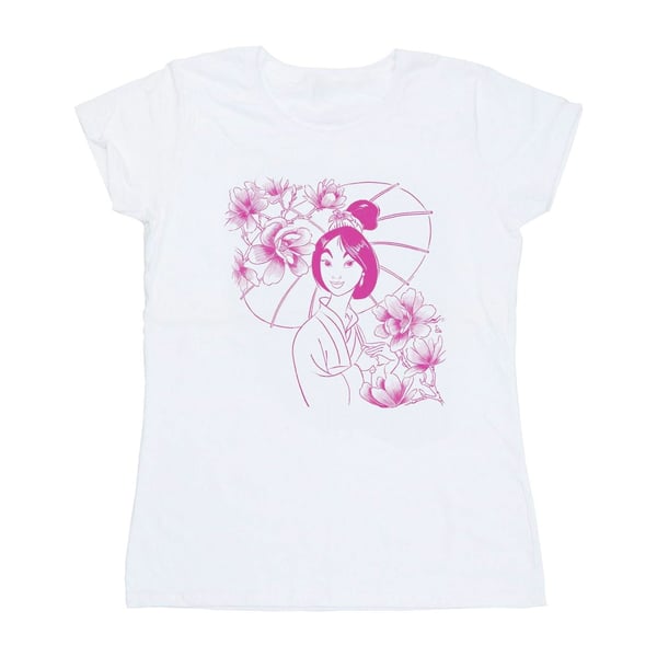 Disney Womens/Ladies Mulan Mono Magnolia Cotton T-Shirt