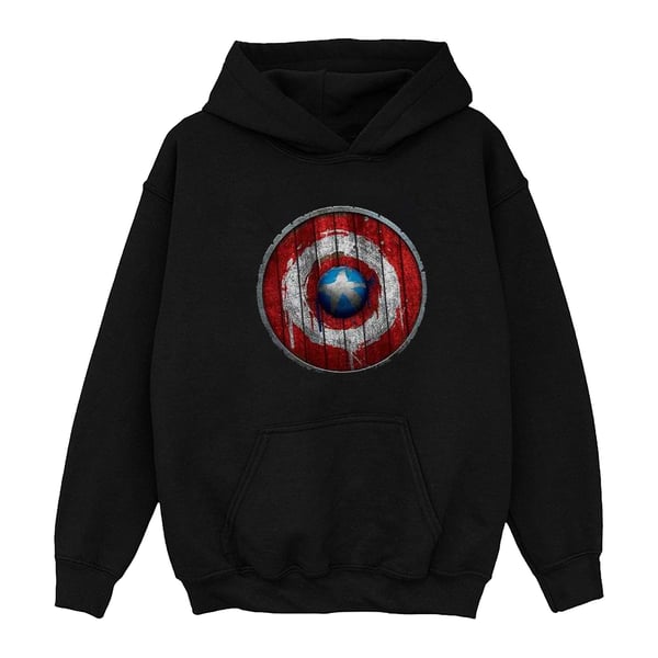 Marvel Mens Captain America Wooden Shield Hoodie