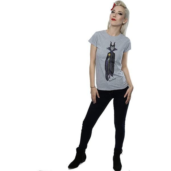 Sleeping Beauty Womens/Ladies Classic Maleficent Heather T-Shirt