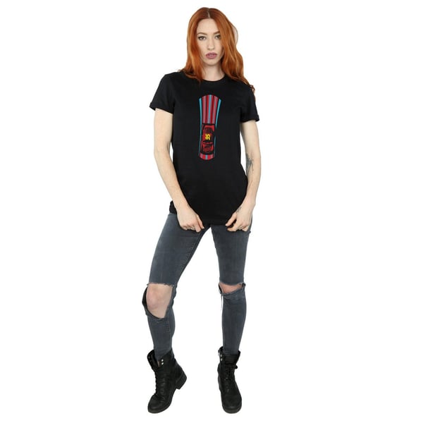 Disney Womens/Ladies Cars Lightning McQueen Stripes Cotton Boyfriend T-Shirt