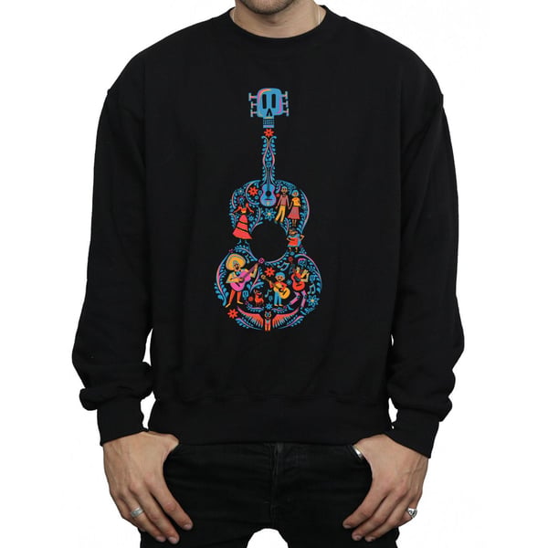 Disney Mens Coco Guitar Pattern Sweatshirt