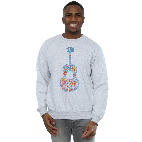Disney Mens Coco Guitar Pattern Sweatshirt