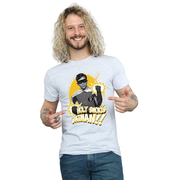 DC Comics Mens Batman TV Series Robin Holy Smokes T-Shirt
