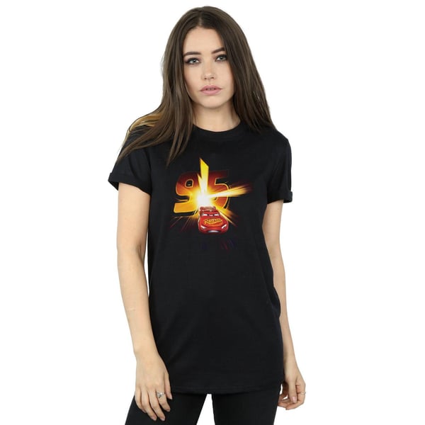 Disney Womens/Ladies Cars Lightning McQueen Burst Cotton Boyfriend T-Shirt