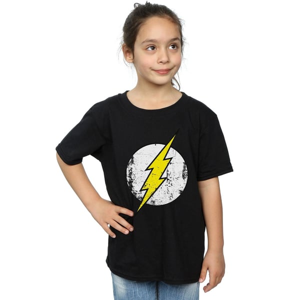 DC Comics Girls Flash Distressed Logo Cotton T-Shirt