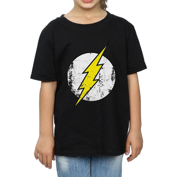 DC Comics Girls Flash Distressed Logo Cotton T-Shirt