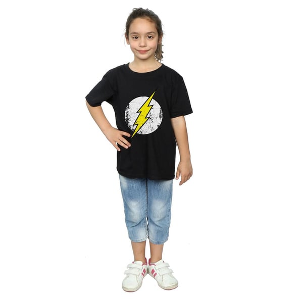 DC Comics Girls Flash Distressed Logo Cotton T-Shirt