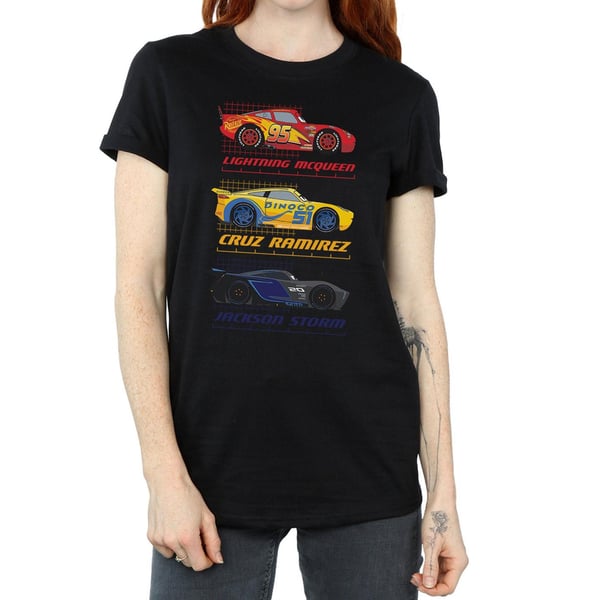 Disney Womens/Ladies Cars Racer Profile Cotton Boyfriend T-Shirt