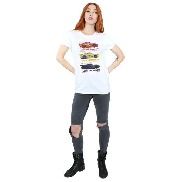Disney Womens/Ladies Cars Racer Profile Cotton Boyfriend T-Shirt