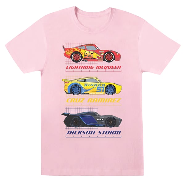 Disney Womens/Ladies Cars Racer Profile Cotton Boyfriend T-Shirt