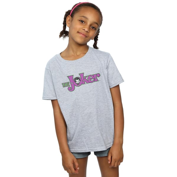 DC Comics Girls The Joker Crackle Logo Cotton T-Shirt