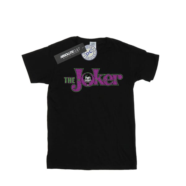 DC Comics Girls The Joker Crackle Logo Cotton T-Shirt