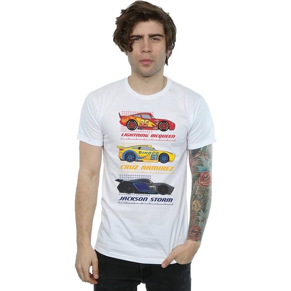 Autot Miesten Racer Profile -puuvillapaita