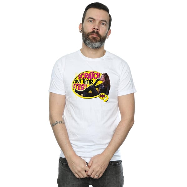 DC Comics Mens Batman TV Series Catwoman Scratch T-Shirt